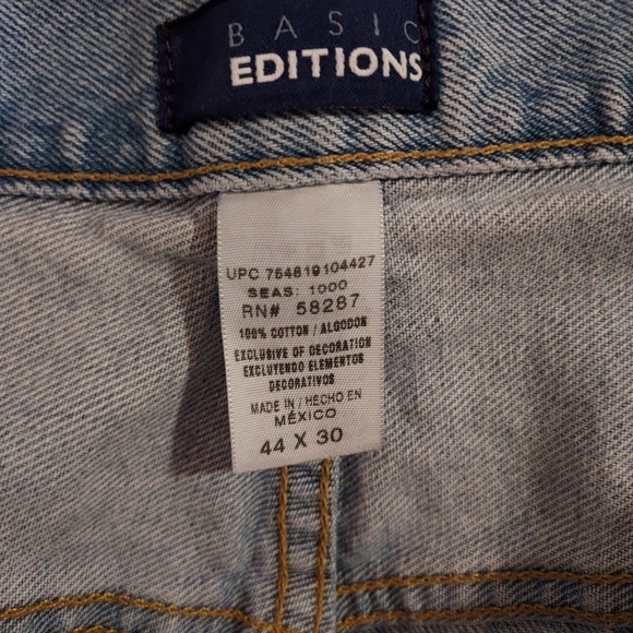 Basic Editions - Men's Jeans - Size 44 x 30 - Blue Denim - Straight Leg. - Picture 9 of 9